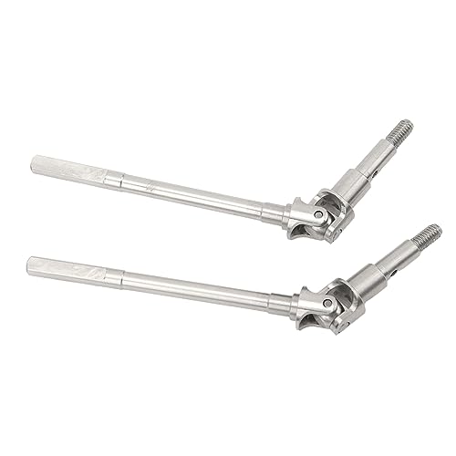 Sluffs Antriebswelle, 2 STÜCKE RC Automotive Vorderachs-Antriebswellenbaugruppe Edelstahl RC Vordere CVD-Antriebswelle Upgrade FMS 1/10 Fernbedienungsauto Silberteile von Sluffs