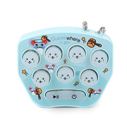 Sluffs Mini-Hamster-Memory-Spiel-Spielzeug, Hamster-Knopf-Spielzeug, Schlüsselanhänger, Elektronische Hamster-Knopf-Spielmaschine Zum Stressabbau(Blau) von Sluffs
