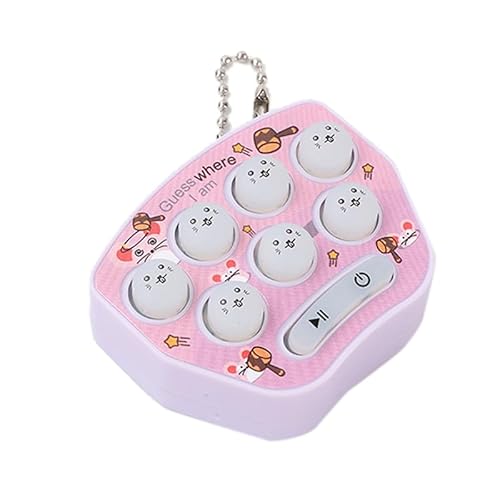 Sluffs Mini-Hamster-Memory-Spiel-Spielzeug, Hamster-Knopf-Spielzeug, Schlüsselanhänger, Elektronische Hamster-Knopf-Spielmaschine Zum Stressabbau(Lila) von Sluffs