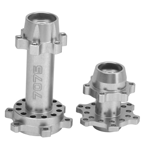 Sluffs RC Motorcycle Wheel Hex Hubs Aluminum Front Rear Wheel Hex Hub for LOSI 1/4 Promoto MX Electric Motorcycle Modification Upgrade (Silver) von Sluffs