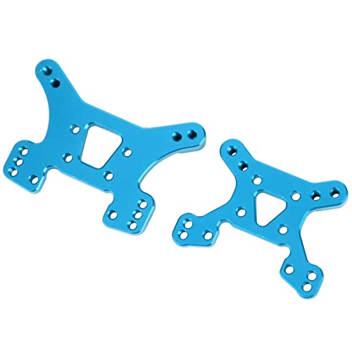 Sluffs WLtoys 144001 1/14 RC Car Front Rear Shock Tower Board Set Accessories Fine Workmanship Easy Install Durable Aluminum Alloy Red Blue (Blue) von Sluffs