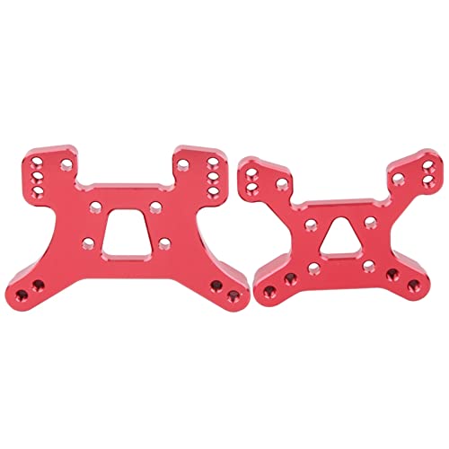 Sluffs WLtoys 144001 1/14 RC Car Front Rear Shock Tower Board Set Accessories Fine Workmanship Easy Install Durable Aluminum Alloy Red Blue (Red) von Sluffs