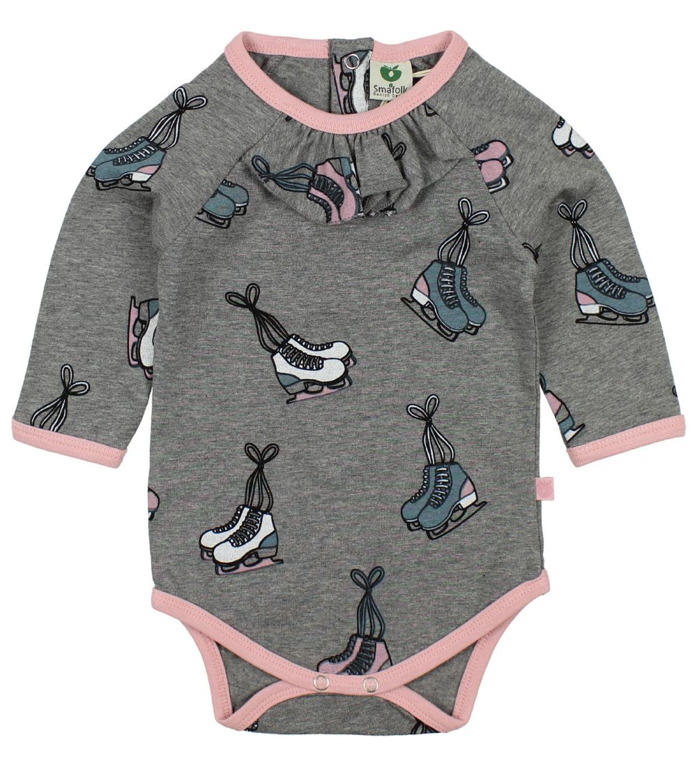 Småfolk Body l/ä - Grau Meliert m. Schlittschuhe - Småfolk - 56 - Body L/Ä Småfolk Body l/ä - Grau Meliert m. Schlittschuhe - Småfolk - 56 - Body L/Ä von Småfolk
