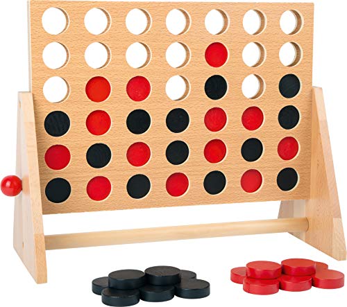 small foot Gesellschaftsspiel Vier in Einer Reihe aus Holz, Klassiker in großer Ausführung, ab 5 Jahren, 1981 Toys von Small Foot
