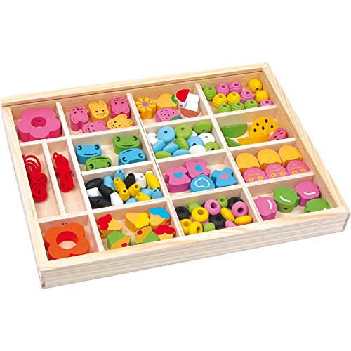 small foot 2463 Fädelbox „Julia“ aus Holz, Fädelspiel mit bunten Holzperlen, Schmuck, Armbänder, ab 3 Jahren small foot 2463 Fädelbox „Julia“ aus Holz, Fädelspiel mit bunten Holzperlen, Schmuck, Armbänder, ab 3 Jahren von Small Foot