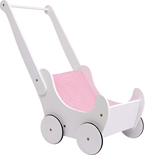 small foot 2020368 2864 Holzpuppenwagen in weiß, schönes, geschwungenes , mit Gummireifen für leise Laufgeräusche small foot 2020368 2864 Holzpuppenwagen in weiß, schönes, geschwungenes , mit Gummireifen für leise Laufgeräusche von Small Foot