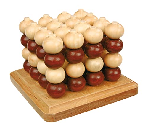 small foot "Vier in einer Reihe in 3D" aus Holz, strategisches Brettspiel auf mehreren Ebenen für zwei Personen, 4462 von Small Foot