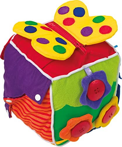small foot Baby „Würfel“, weich gefüttert mit verschiedenen Verschlussfunktionen zum Entdecken, 5515 von Small Foot