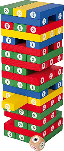 small foot Zahlenturm aus bunt lackiertem Holz, mit 57 farbenfrohen Holzblöcken und 1 Holzwürfel, Wackelturm, 5260 small foot Zahlenturm aus bunt lackiertem Holz, mit 57 farbenfrohen Holzblöcken und 1 Holzwürfel, Wackelturm, 5260 von Small Foot