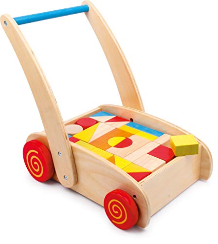 Small Foot Lauflernwagen Bauklötze aus Holz, Motorikspielzeug für Farb-und Formverständnis, ab 12 Monaten, 2695, Rot Small Foot Lauflernwagen Bauklötze aus Holz, Motorikspielzeug für Farb-und Formverständnis, ab 12 Monaten, 2695, Rot von Small Foot