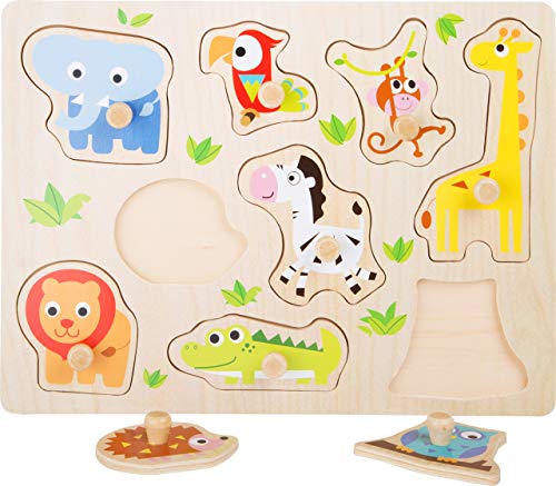 small foot Setzpuzzle Zootiere aus Holz, stabiles Holzpuzzle mit acht süßen Zootieren, für Kinder ab 12 Monaten, 4763 small foot Setzpuzzle Zootiere aus Holz, stabiles Holzpuzzle mit acht süßen Zootieren, für Kinder ab 12 Monaten, 4763 von Small Foot