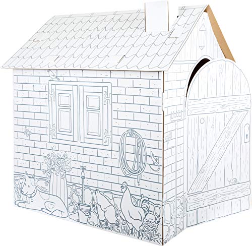 small foot Spielhaus "Bauernhof" aus Bastelkarton, bemalbar mit Wachs, Filz- und Buntstiften, ab 3 Jahren, 10015 small foot Spielhaus "Bauernhof" aus Bastelkarton, bemalbar mit Wachs, Filz- und Buntstiften, ab 3 Jahren, 10015 von Small Foot