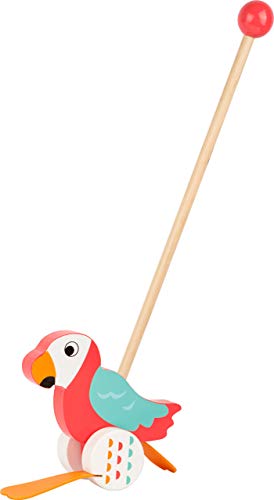 small foot Schiebetier Papagei "Lori" aus Holz, hilft beim Laufenlernen und watschelt, ab 18 Monaten, 10475 von Small Foot