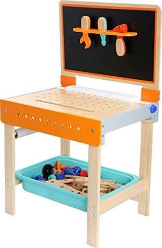 small foot 10603 Werkbank und Maltisch als 2-in 1 Spielzeug aus Holz von Small Foot