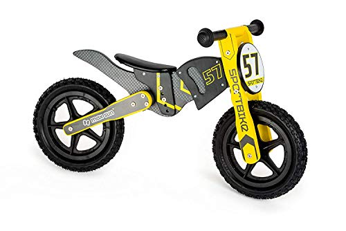 small foot Laufrad Motocross Bike aus Holz, trainiert den Gleichgewichtssin, höhenverstellbar, Art.-Nr. 10739, ca. 85 x 37 x 50 cm von Small Foot