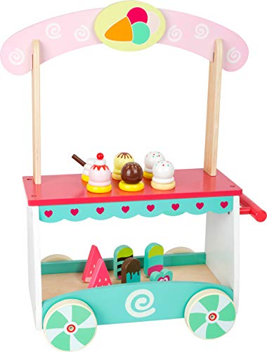 Small Foot Eiswagen aus Holz, Kaufladen Zubehör auf beweglichen Rädern, für Kinder ab 3 Jahren, 11065 Spielzeug, Mehrfarbig Small Foot Eiswagen aus Holz, Kaufladen Zubehör auf beweglichen Rädern, für Kinder ab 3 Jahren, 11065 Spielzeug, Mehrfarbig von Small Foot