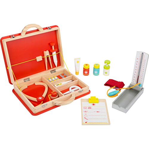 small foot Notarzt-Koffer aus Holz, inkl. Zubehör wie Stethoskop, Fieberthermometer und Spritze, ab 3 Jahren, 11160 small foot Notarzt-Koffer aus Holz, inkl. Zubehör wie Stethoskop, Fieberthermometer und Spritze, ab 3 Jahren, 11160 von Small Foot