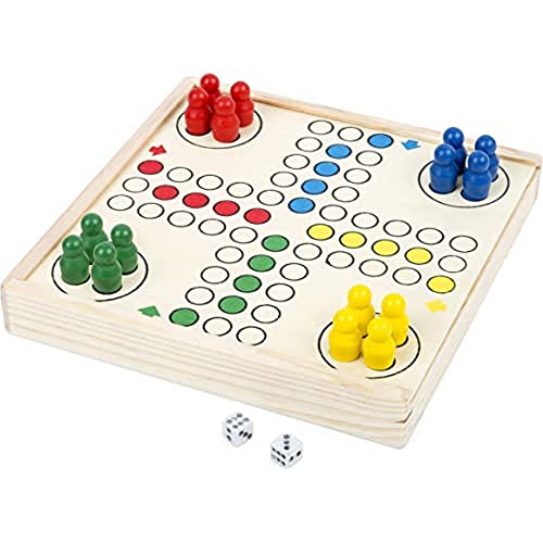 small foot Ludo to go aus Holz, 100% FSC-Zertifiziert, Holzbox zum Mitnehmen, Art.-Nr. 11210 von Small Foot