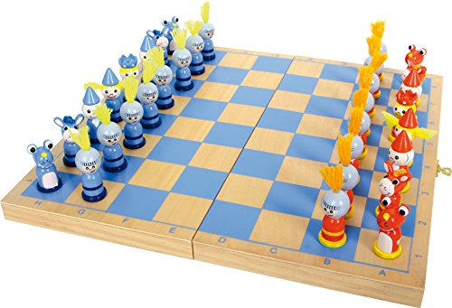 small foot Schach "Ritter" aus Holz, Reisespiel zum Klappen, ab 6 Jahren, 6084 von Small Foot