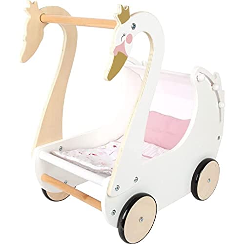 small foot Puppenwagen Schwan aus Holz, inkl. Wendebettwäsche, für Puppen und Plüschtiere bis 46 cm, ab 3 Jahren, 12283 small foot Puppenwagen Schwan aus Holz, inkl. Wendebettwäsche, für Puppen und Plüschtiere bis 46 cm, ab 3 Jahren, 12283 von Small Foot