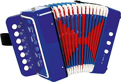 small foot Akkordeon „Blau“, fördert das Musik- und Taktgefühl, Musikinstrument mit Gurt, ab 3 Jahren, 3318 von Small Foot