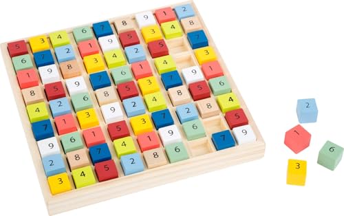 Small Foot Sudoku Educate aus Holz, schult das Zahlenverständnis, Knobelspiel, Lernspiel, ab 6 Jahren, 11164, Mehrfarbig von Small Foot