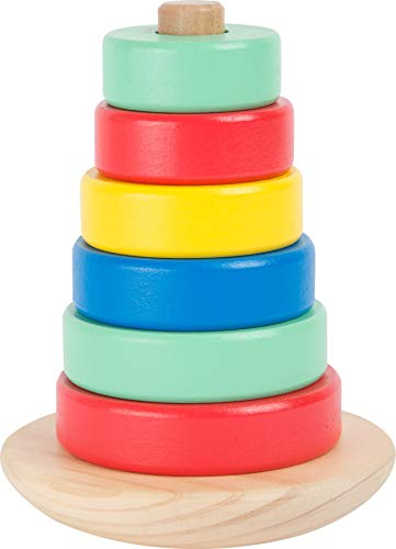 small foot Geschicklichkeitsspiel Stapelturm, aus FSC 100%-zertifiziertem Holz, Stapelspielzeug ab 1 Jahr, 10946 von Maman et bb Nature