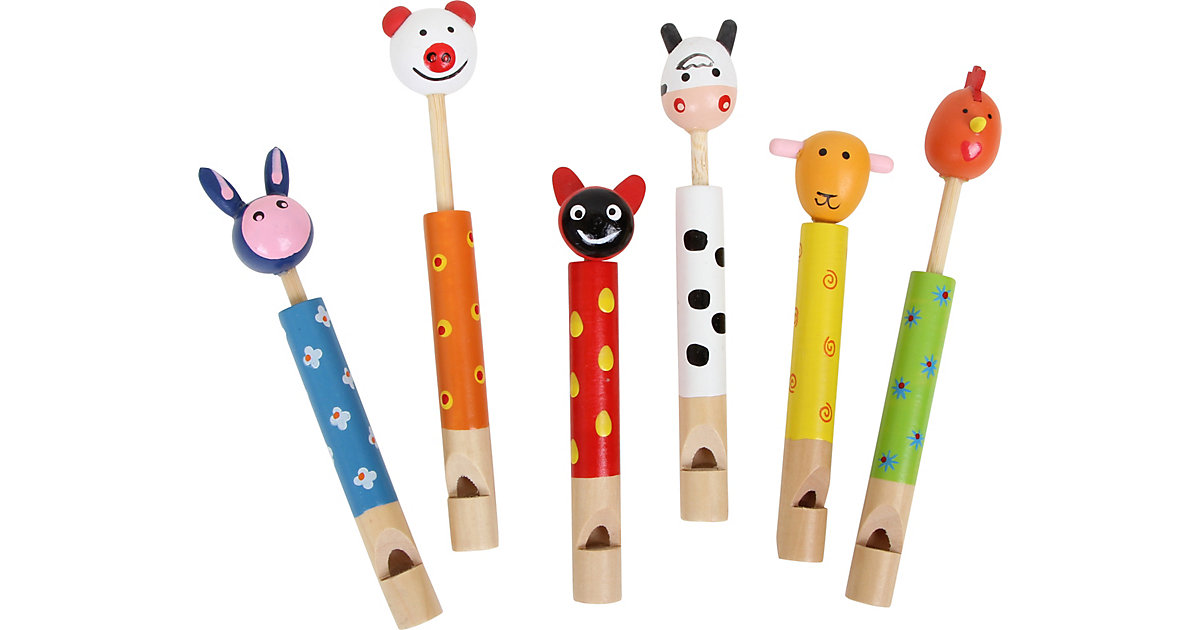 Flöten Tiere, 6 Stück bunt Flöten Tiere, 6 Stück bunt von Small Foot