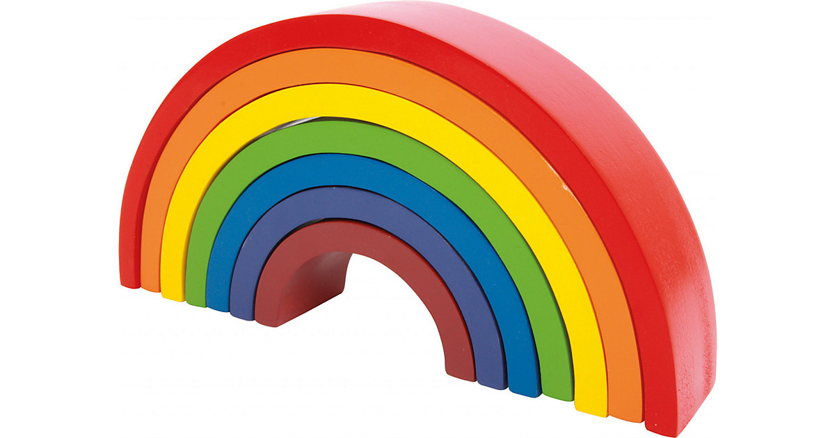 Holzbausteine Großer Regenbogen, 9 Teile bunt von Small Foot