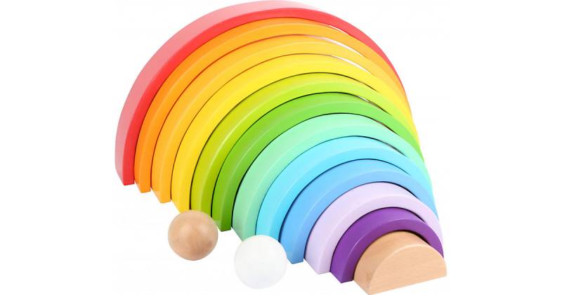 Holzbausteine Regenbogen XL bunt von Small Foot