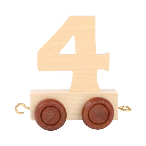 Small Foot 10556 Zahlenzug 4" aus Natürlichem Holz mit Vier Kleinen Rädern sowie Verbindungsmöglichkeit mit Anderen Zahlenzügen Small Foot 10556 Zahlenzug 4" aus Natürlichem Holz mit Vier Kleinen Rädern sowie Verbindungsmöglichkeit mit Anderen Zahlenzügen von Small Foot