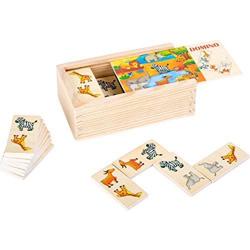 Small Foot Domino Safari aus Holz, lustiges Legespiel mit bunten Tiermotiven, FSC 100%-Zertifiziert, 10963 Small Foot Domino Safari aus Holz, lustiges Legespiel mit bunten Tiermotiven, FSC 100%-Zertifiziert, 10963 von Small Foot