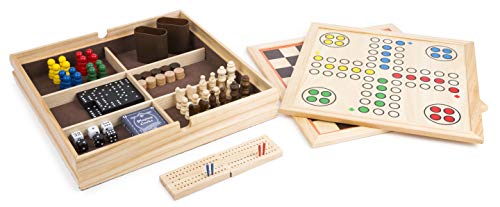 Small Foot Spielesammlung 9 in 1 aus Holz, Klassische Gesellschaftsspiele für die Familie, für Kinder ab 6 Jahren, 11277 Small Foot Spielesammlung 9 in 1 aus Holz, Klassische Gesellschaftsspiele für die Familie, für Kinder ab 6 Jahren, 11277 von Small Foot