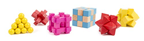 Small Foot 11284 Bunte Geschicklichkeitsspiele aus Holz, FSC 100%-Zertifiziert, 12-er Set Holzknoten, Gehirn-Jogging für Groß und Klein ab 5 Jahre Spielzeug, Mehrfarbig von Small Foot