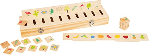 Small Foot Bildersortierbox Educate aus Holz, schult die Form-und Farberkennung, für Kinder ab 3 Jahren, Tiere 11325 von Small Foot