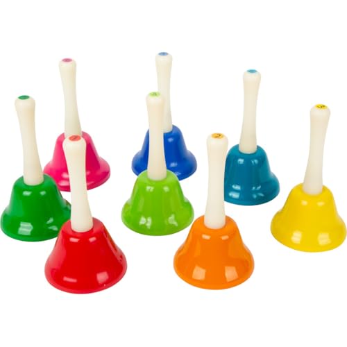 small foot Handglocken-Set, 8 Stück, zur musikalischen Früherziehung, Musikinstrument für Kinder ab 3 Jahren, 11693 von Small Foot