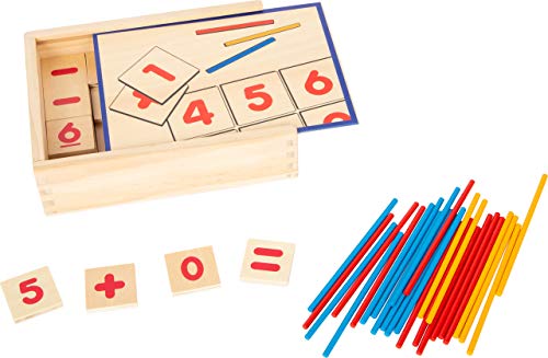 small foot Lernspiel Grundschul-Mathematik aus Holz, Lernbox zum Rechnen Lernen 1. Klasse, ab 6 Jahren 11740 von Small Foot