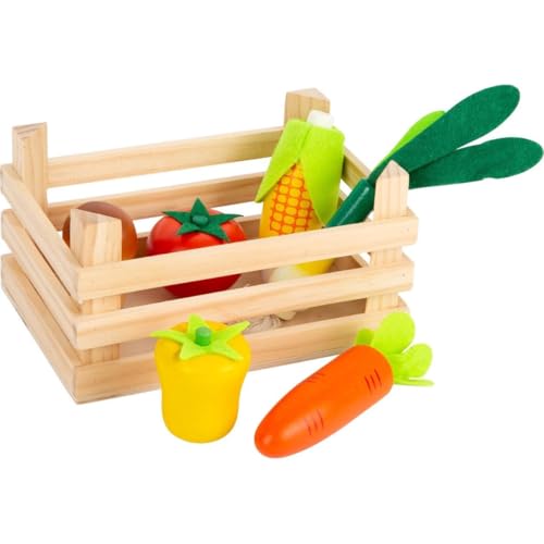 small foot 11754 Kaufladen-Gemüse mit Kiste, Zubehör aus Holz für die Kinderküche, Rollenspielzeug für Kinder ab 3 small foot 11754 Kaufladen-Gemüse mit Kiste, Zubehör aus Holz für die Kinderküche, Rollenspielzeug für Kinder ab 3 von Small Foot