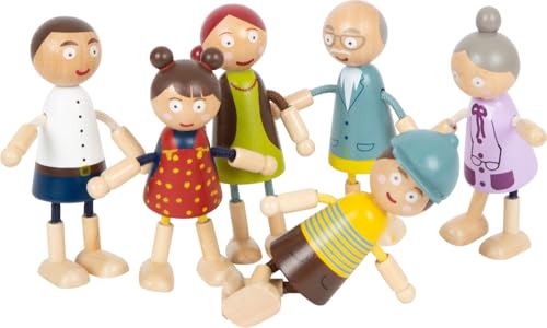 small foot Biegepuppen-Familie aus Holz, 6 Puppen, detailreich, flexibel und strapazierfähig, ab DREI Jahren, 11804 small foot Biegepuppen-Familie aus Holz, 6 Puppen, detailreich, flexibel und strapazierfähig, ab DREI Jahren, 11804 von Small Foot