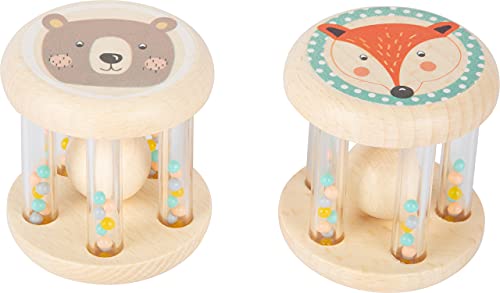 Small Foot Babyrasseln Tiere, in sanften Pastellfarben und kindgerechten Design, für Babys und Kleinkinder, 11885 Spielzeug von Small Foot