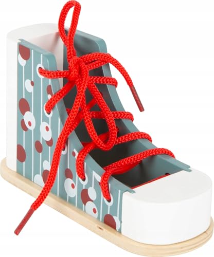 Small Foot Fädelschuh aus Holz, übt das Einfädeln und Binden von Schnürsenkeln, für Kinder ab 3 Jahren, 11887, rot Small Foot Fädelschuh aus Holz, übt das Einfädeln und Binden von Schnürsenkeln, für Kinder ab 3 Jahren, 11887, rot von Small Foot