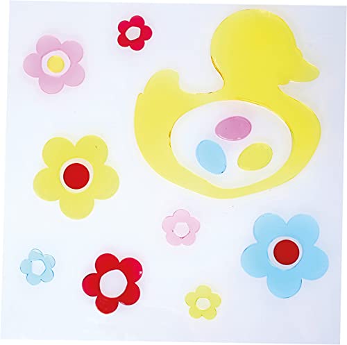 Small Foot 4586 Gel-Sticker Motifs - Duck with Flowers, Set of 3 Glasdekoration, bunt von Small Foot