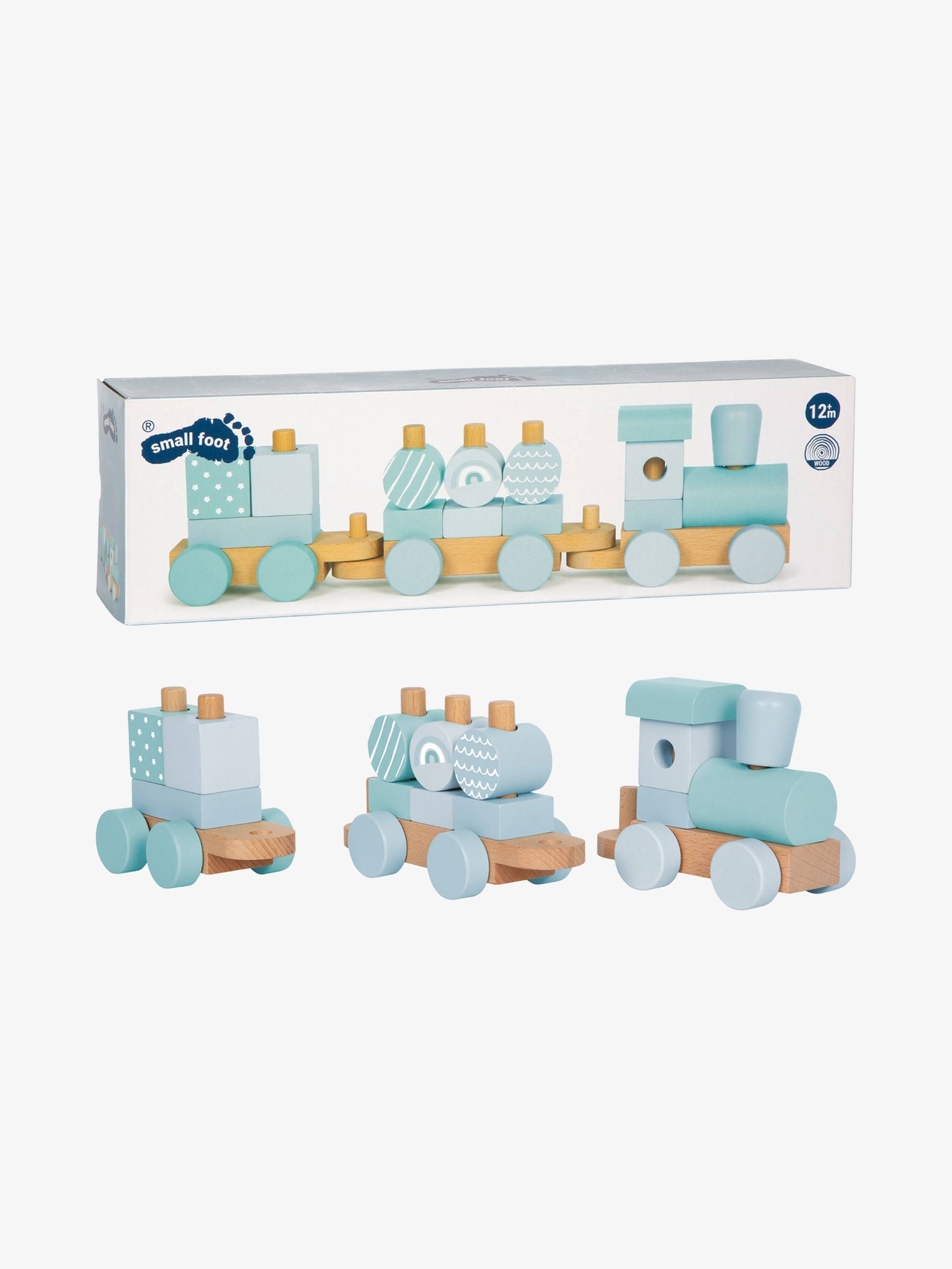 Small Foot Bauklötze-Zug, Blau von Small Foot