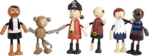 small foot Biegepuppen Piraten Figuren aus Holz, 5 Piraten und 1 Affe, detailreich und flexibel, ab 3 Jahren, 12412 small foot Biegepuppen Piraten Figuren aus Holz, 5 Piraten und 1 Affe, detailreich und flexibel, ab 3 Jahren, 12412 von Small Foot