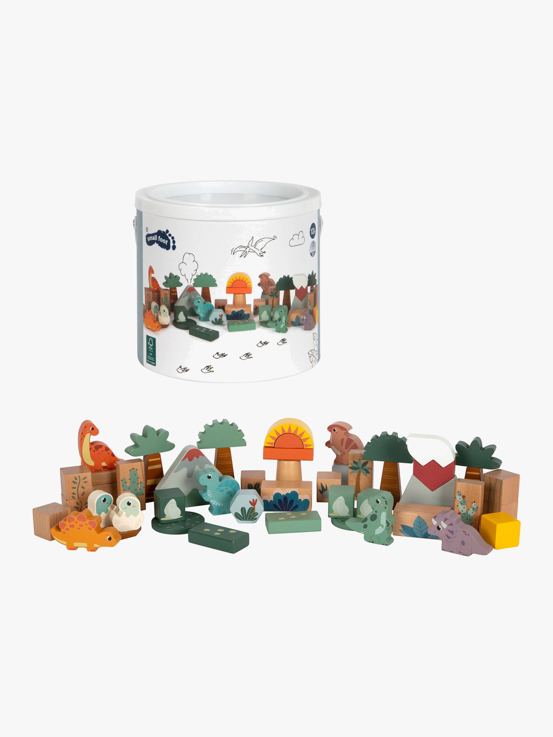 Small Foot Dino Holz-Bauklötze, 50 Teile von Small Foot