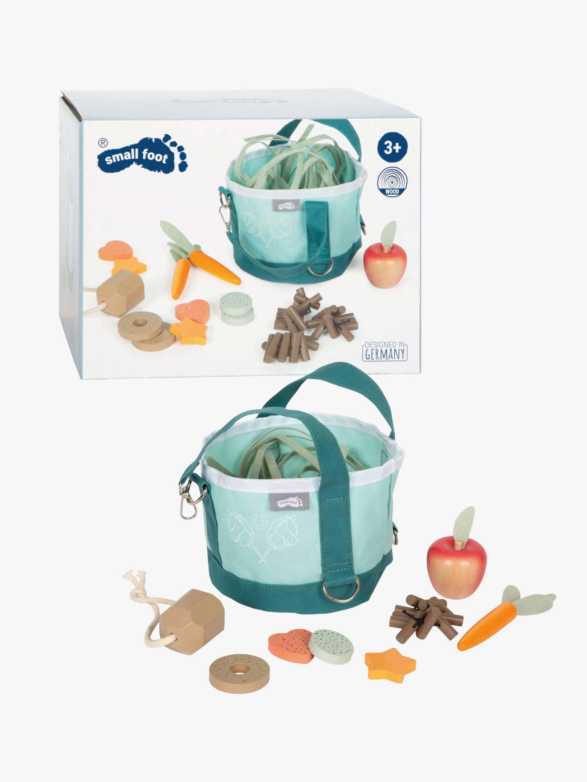 Small Foot Fütterset mit Tasche für Steckenpferd, Rot von Small Foot