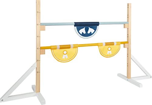 small foot Hindernis-Set für Kinder aus Holz, Outdoor-Bewegungsspielzeug fürs Pferde-Spiel und Hobby Horsing, 12398, Blau, Gelb small foot Hindernis-Set für Kinder aus Holz, Outdoor-Bewegungsspielzeug fürs Pferde-Spiel und Hobby Horsing, 12398, Blau, Gelb von Small Foot