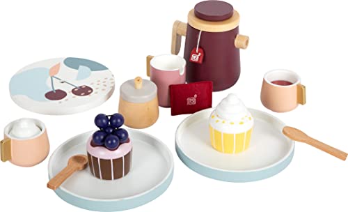 small foot Kaffee und Tee-Set "tasty" aus Holz, Rollenspielzeug für Kinderküche, für Kinder ab 3 Jahren, 12293 von Small Foot