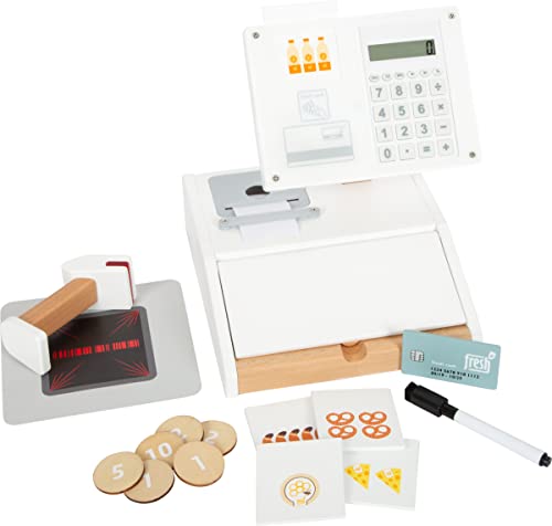 small foot Kasse "fresh" aus Holz, multifunktionales Zubehör für Kaufladen, Rollenspielzeug, ab 3 Jahren, 12249, Weiß small foot Kasse "fresh" aus Holz, multifunktionales Zubehör für Kaufladen, Rollenspielzeug, ab 3 Jahren, 12249, Weiß von Small Foot