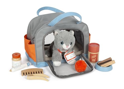 Small Foot Katze mit Tasche und Pflege-Set, 15-teiliges Haustier-Spielzeug für Kinder ab 2 Jahren, Rollenspiel für Tierpflege, 12601 Small Foot Katze mit Tasche und Pflege-Set, 15-teiliges Haustier-Spielzeug für Kinder ab 2 Jahren, Rollenspiel für Tierpflege, 12601 von Small Foot